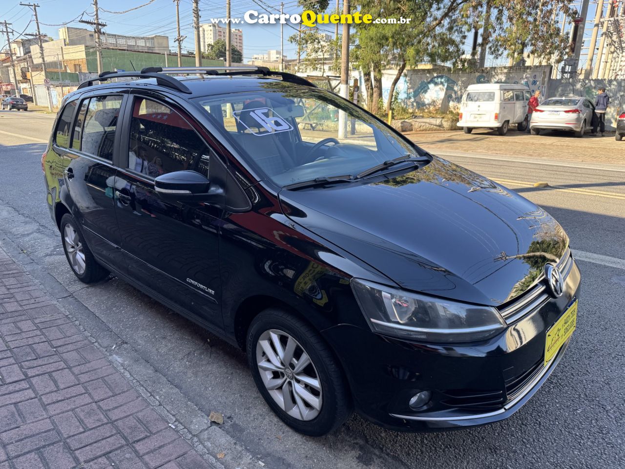 VOLKSWAGEN   SPACEFOX COMFORTLINE 1.6 MI T.FLEX 8V 5P   PRETO 2016 1.6 FLEX - Loja