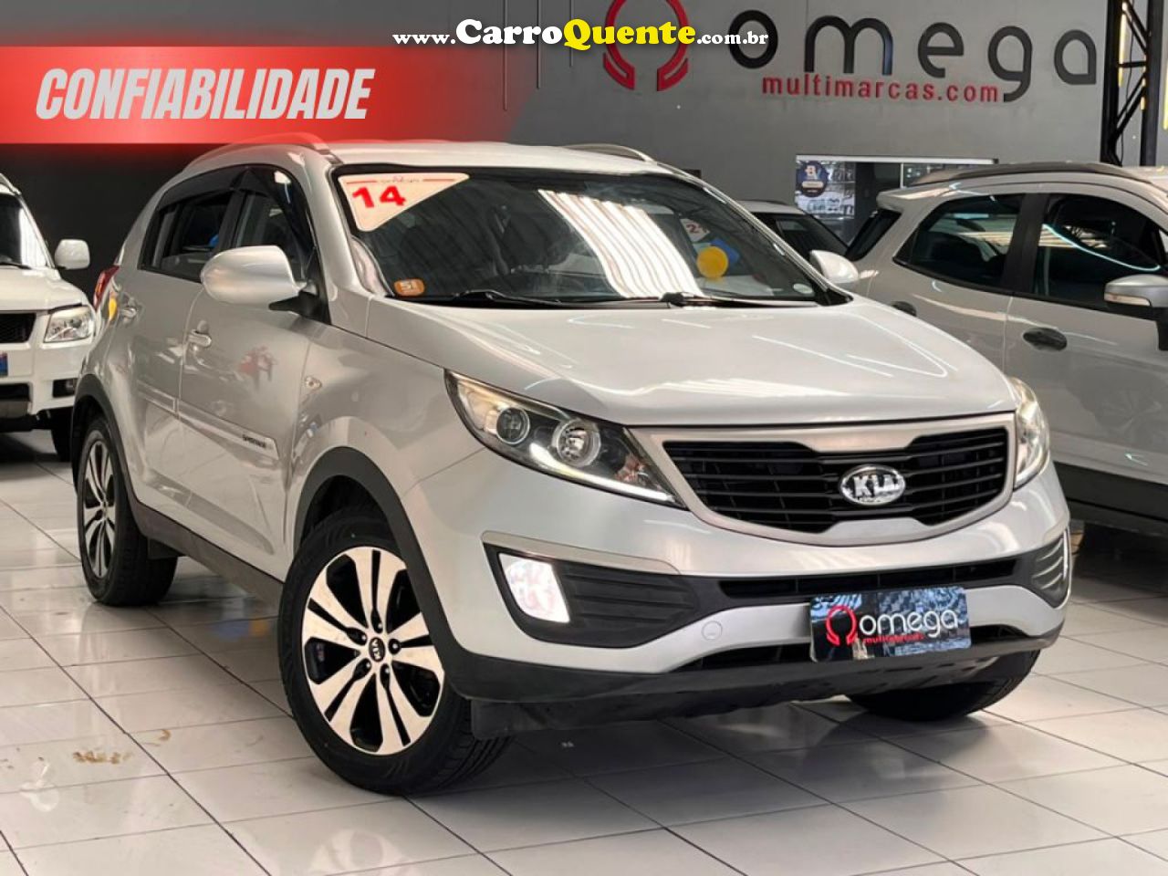 KIA   SPORTAGE LX 2.0 16V 2.0 16V FLEX  AUT.   PRATA 2014 2.0 FLEX - Loja