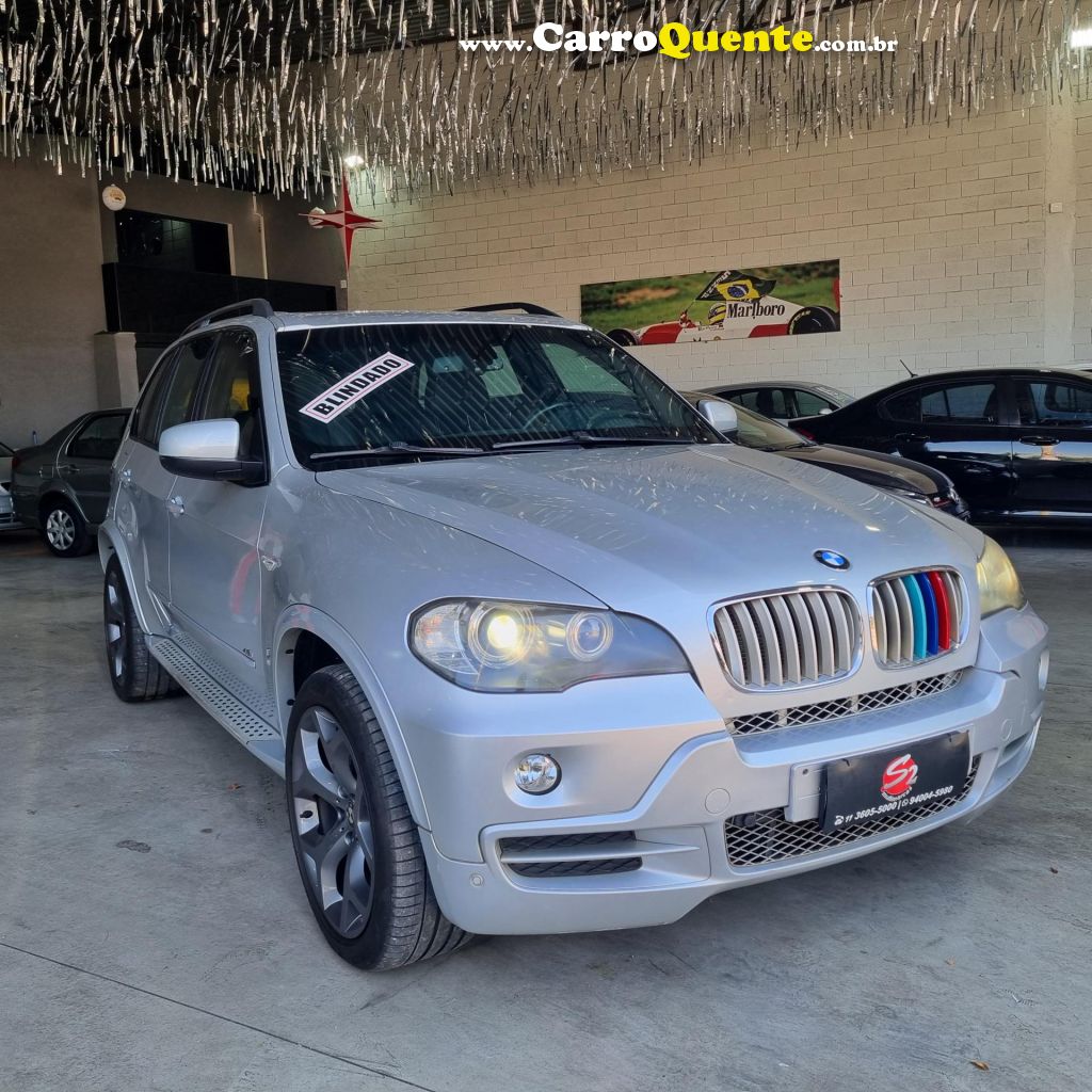 BMW   X5 4.8 4X4 V8 32V 360CV   PRATA 2008 4.8 GASOLINA - Loja