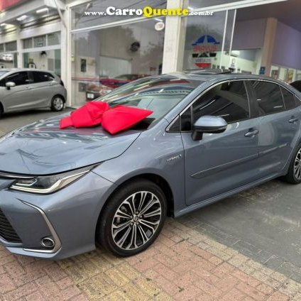 TOYOTA   COROLLA ALTIS PREM. 1.8 AUT. (HÍBRIDO)   CINZA 2020 1.8 FLEX E ELÉTRICO