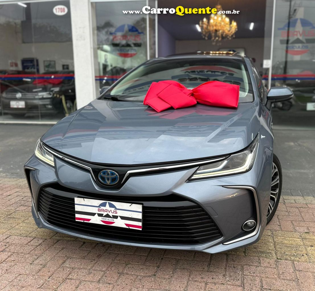 TOYOTA   COROLLA ALTIS PREM. 1.8 AUT. (HÍBRIDO)   CINZA 2020 1.8 FLEX E ELÉTRICO - Loja