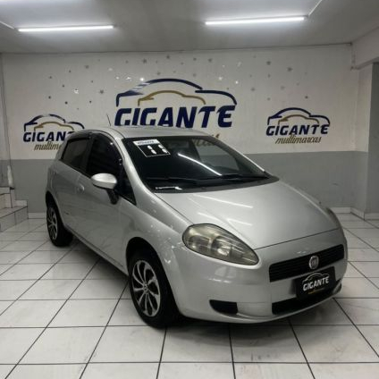 FIAT   PUNTO ATTRACTIVE 1.4 FIRE FLEX 8V 5P   PRATA 2011 1.4 FLEX