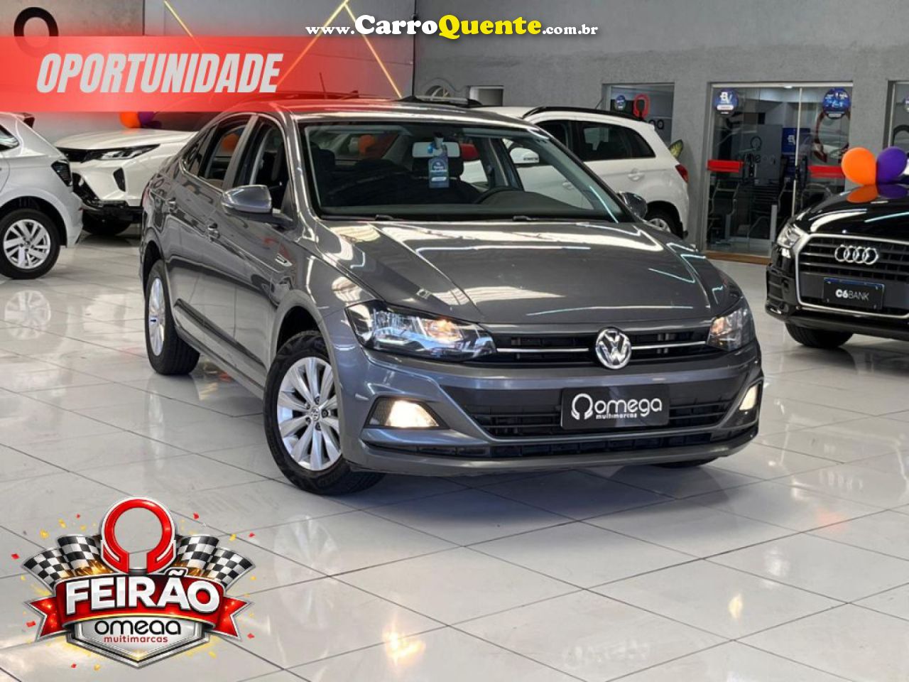 VOLKSWAGEN   VIRTUS COMFORT. 200 TSI 1.0 FLEX 12V AUT   CINZA 2022 1.0 FLEX - Loja