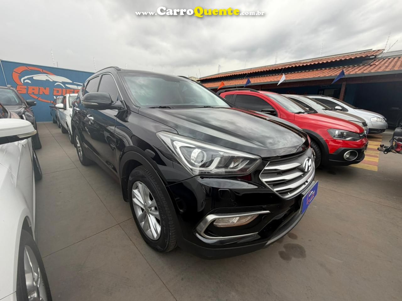 HYUNDAI   SANTA FEGLS 3.3 V6 4X4 TIPTRONIC   PRETO 2019 3.3 GASOLINA - Loja