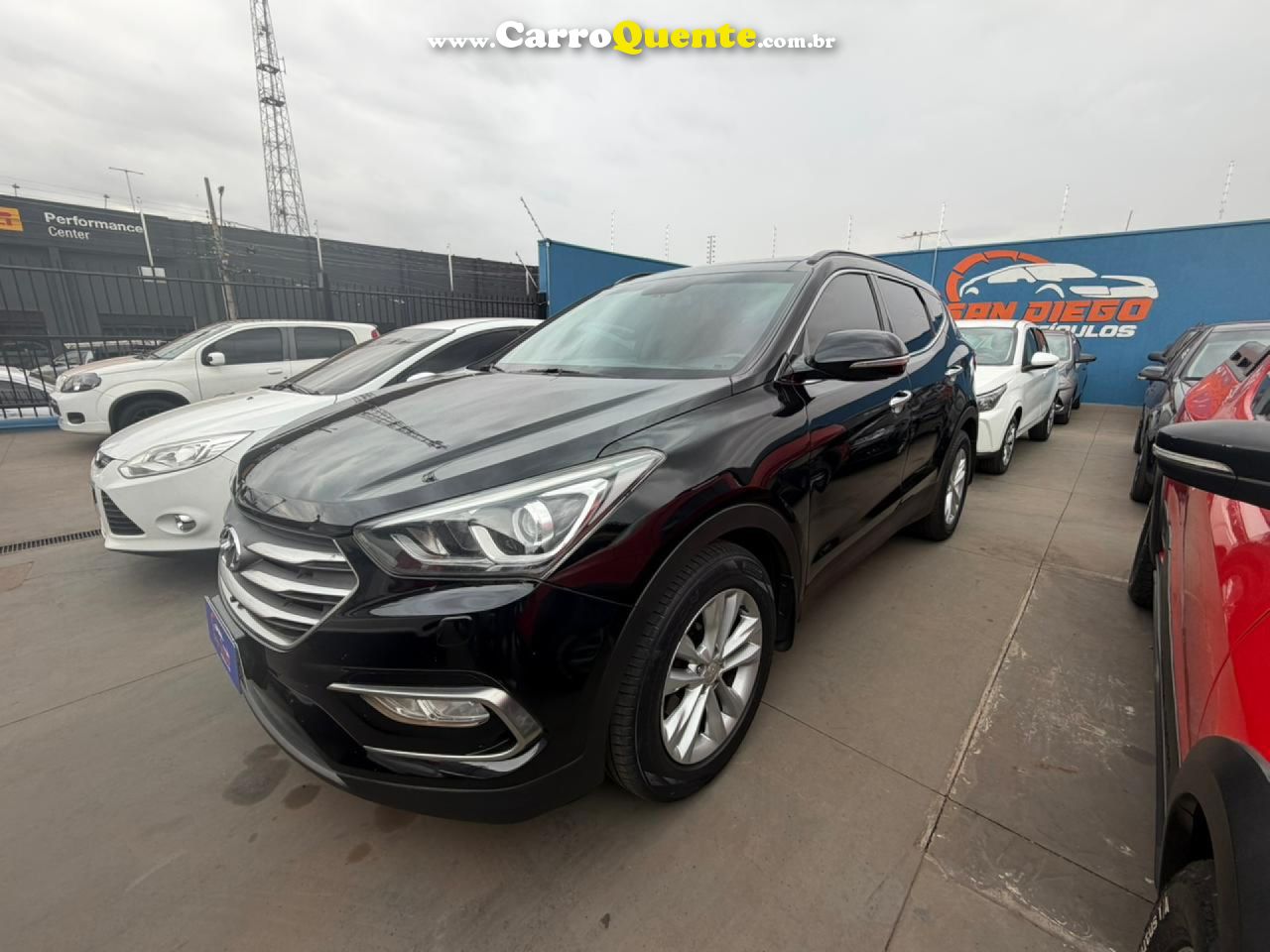 HYUNDAI   SANTA FEGLS 3.3 V6 4X4 TIPTRONIC   PRETO 2019 3.3 GASOLINA - Loja