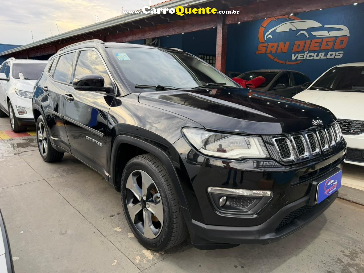 JEEP   COMPASS LONGITUDE 2.0 4X2 FLEX 16V AUT.   PRETO 2018 2.0 FLEX - Loja