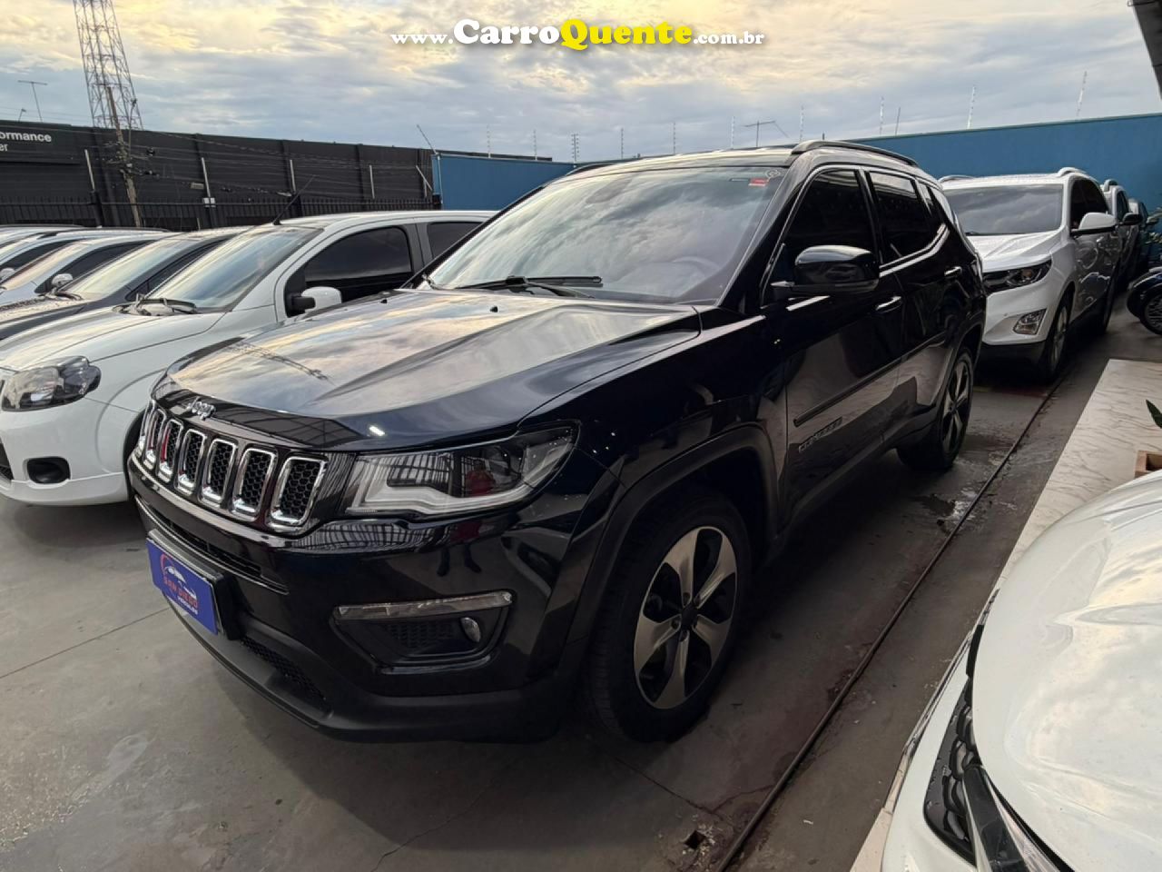 JEEP   COMPASS LONGITUDE 2.0 4X2 FLEX 16V AUT.   PRETO 2018 2.0 FLEX - Loja