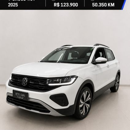 VOLKSWAGEN   T-CROSS 200 TSI 1.0  FLEX 12V 5P AUT.   BRANCO 2025 1.0 FLEX
