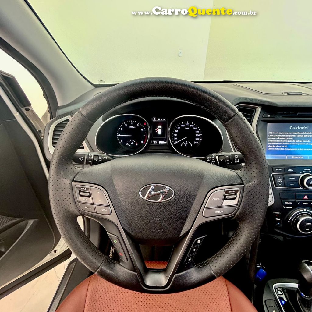 HYUNDAI   GRAND SANTA FÉ  3.3 V6 4X4 TIPTRONIC   BRANCO 2016 3.3 GASOLINA - Loja