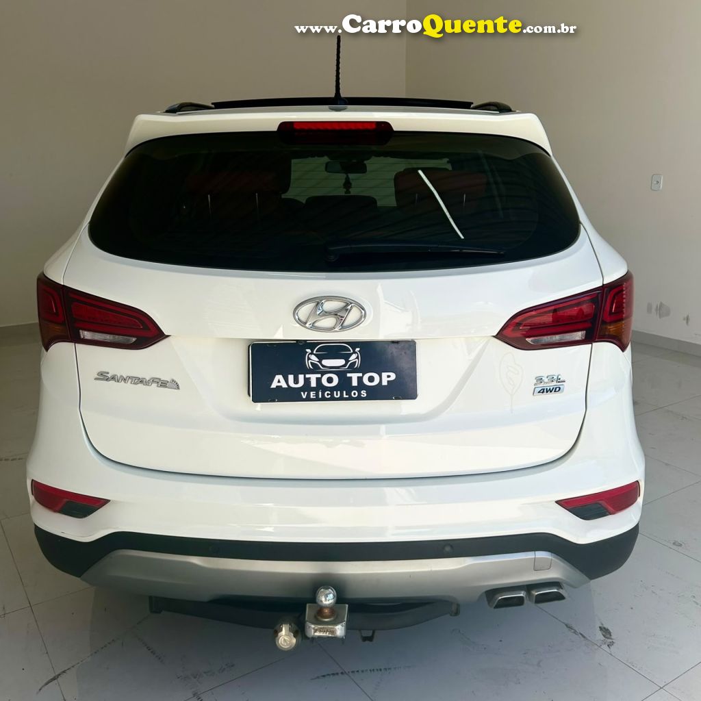 HYUNDAI   GRAND SANTA FÉ  3.3 V6 4X4 TIPTRONIC   BRANCO 2016 3.3 GASOLINA - Loja