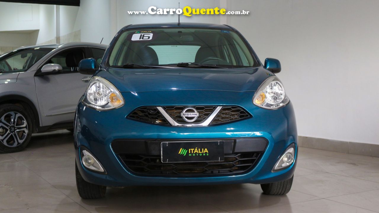 NISSAN   MARCH SV 1.0 12V FLEX 5P   AZUL 2016 1.0 FLEX - Loja
