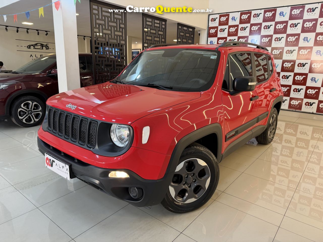 JEEP   RENEGADE1.8 4X2 FLEX 16V AUT.   VERMELHO 2020 1.8 FLEX - Loja