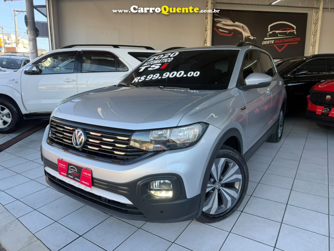 VOLKSWAGEN   T-CROSS COMFORTLINE 1.0 TSI FLEX 5P AUT.   PRATA 2020 1.0 FLEX - Loja