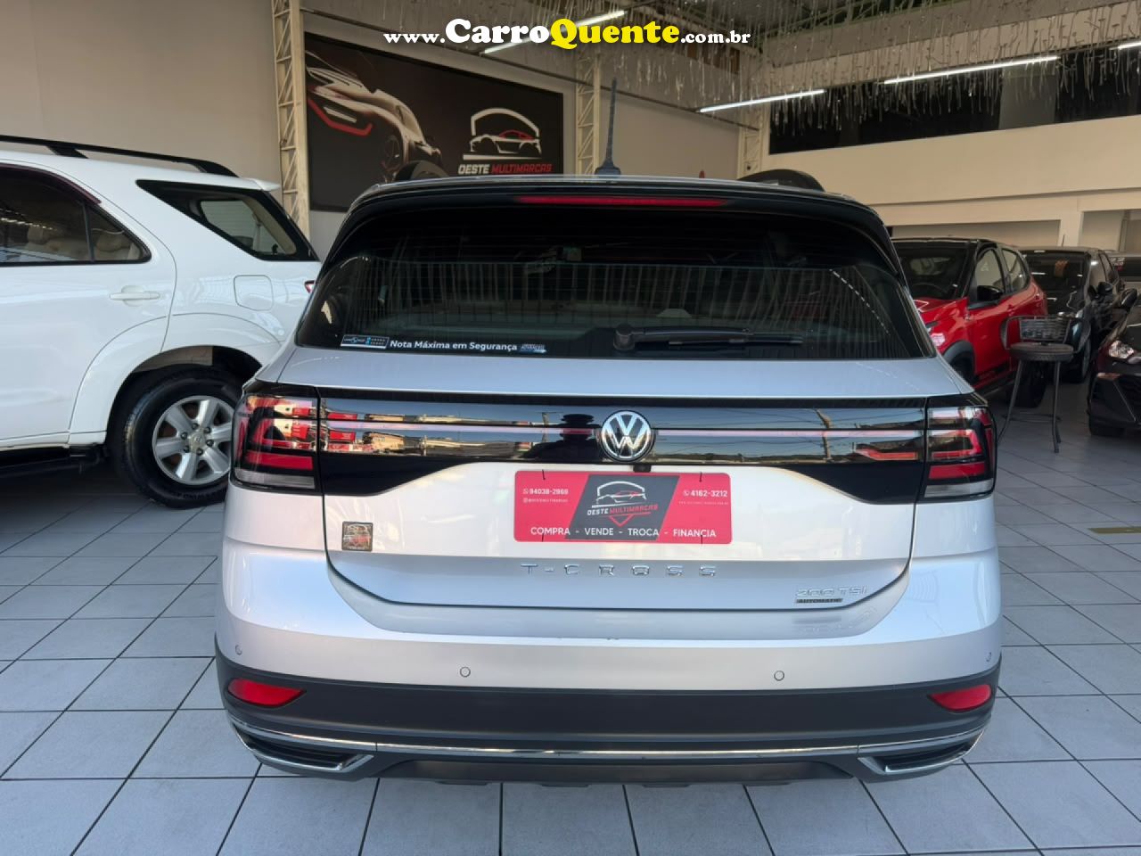 VOLKSWAGEN   T-CROSS COMFORTLINE 1.0 TSI FLEX 5P AUT.   PRATA 2020 1.0 FLEX - Loja