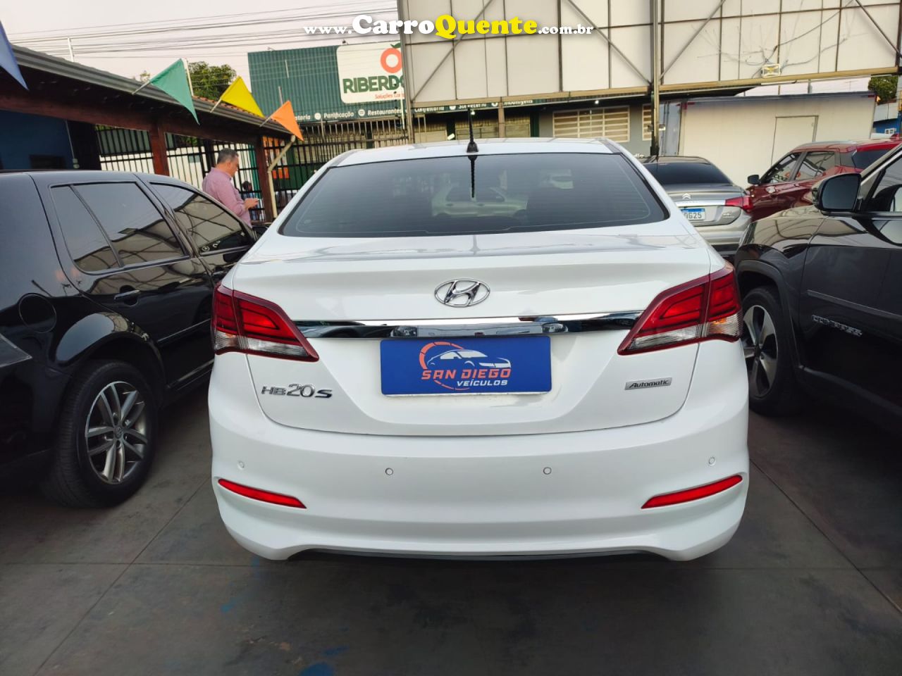 HYUNDAI   HB20S PREMIUM 1.6 FLEX 16V AUT. 4P   BRANCO 2017 1.6 FLEX - Loja