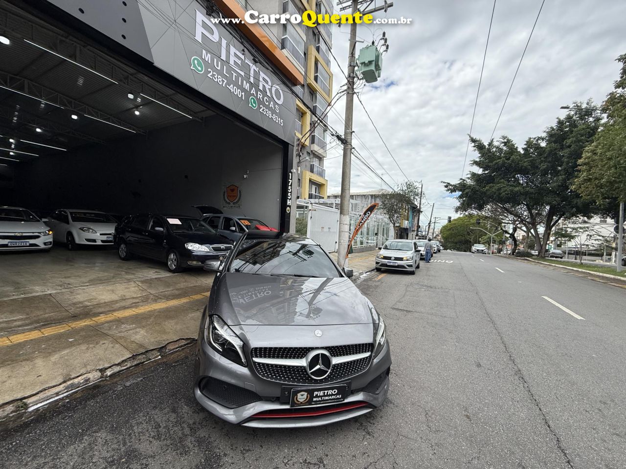 MERCEDES-BENZ   CLASSE A 250 2.0 TB SPORT AUT.   CINZA 2016 2.0 GASOLINA - Loja