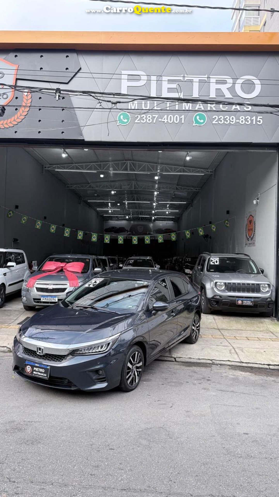 HONDA   CITY HATCHBACK TOURING 1.5 FLEX 16V AUT   AZUL 2022 1.5 FLEX - Loja