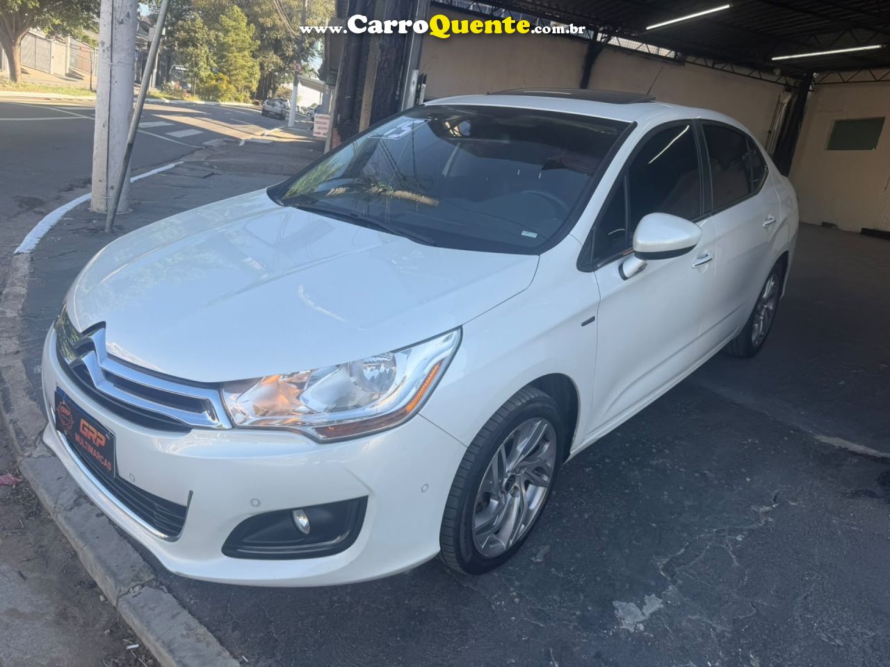 CITROËN   C4 LOUNGE EXCLUSIVE 1.6 TURBO FLEX AUT.   BRANCO 2015 1.6 FLEX - Loja