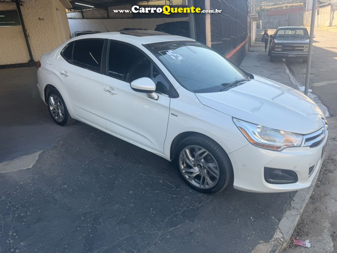 CITROËN   C4 LOUNGE EXCLUSIVE 1.6 TURBO FLEX AUT.   BRANCO 2015 1.6 FLEX - Loja