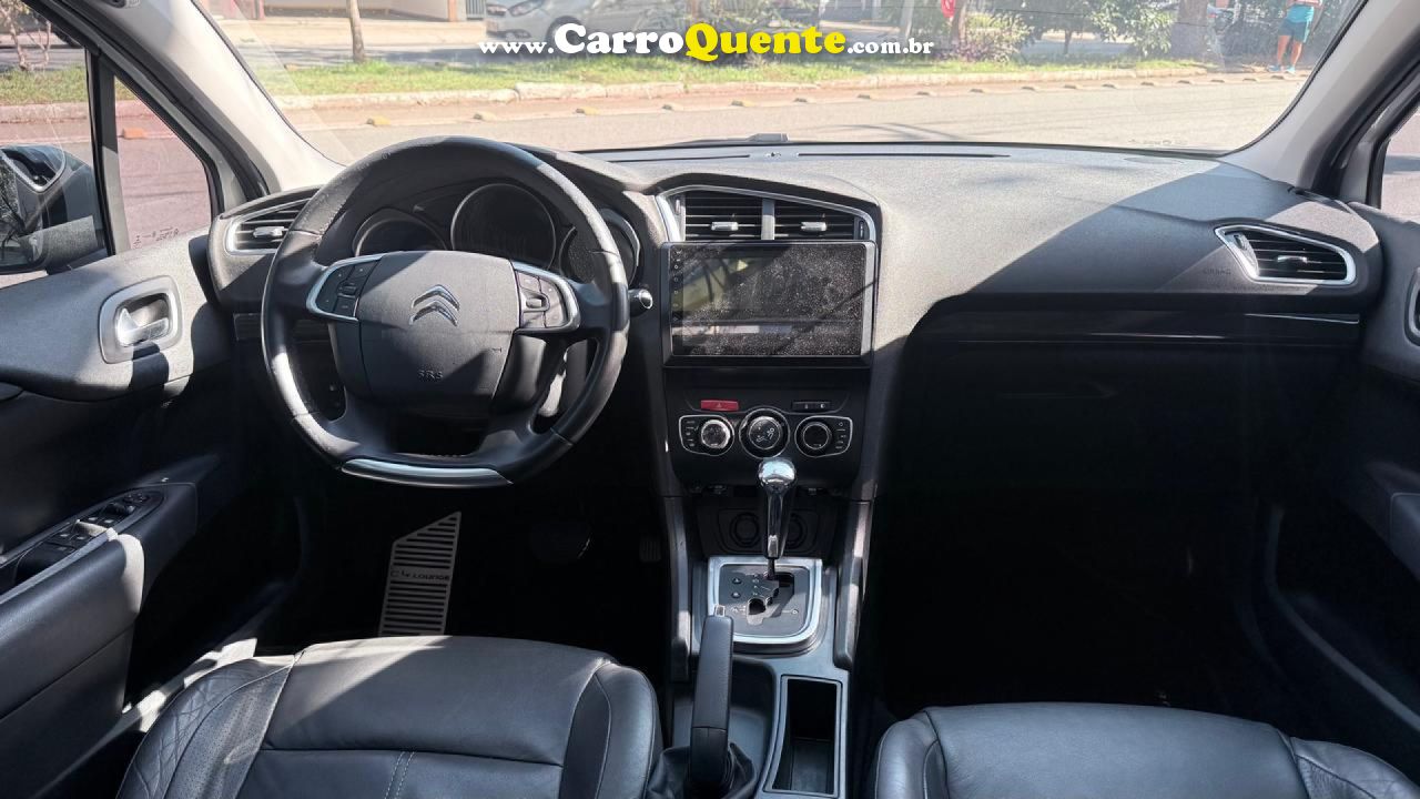 CITROËN   C4 LOUNGE EXCLUSIVE 1.6 TURBO FLEX AUT.   BRANCO 2015 1.6 FLEX - Loja