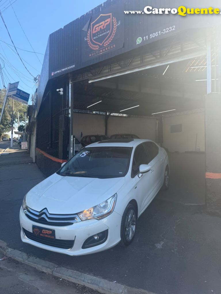 CITROËN   C4 LOUNGE EXCLUSIVE 1.6 TURBO FLEX AUT.   BRANCO 2015 1.6 FLEX - Loja
