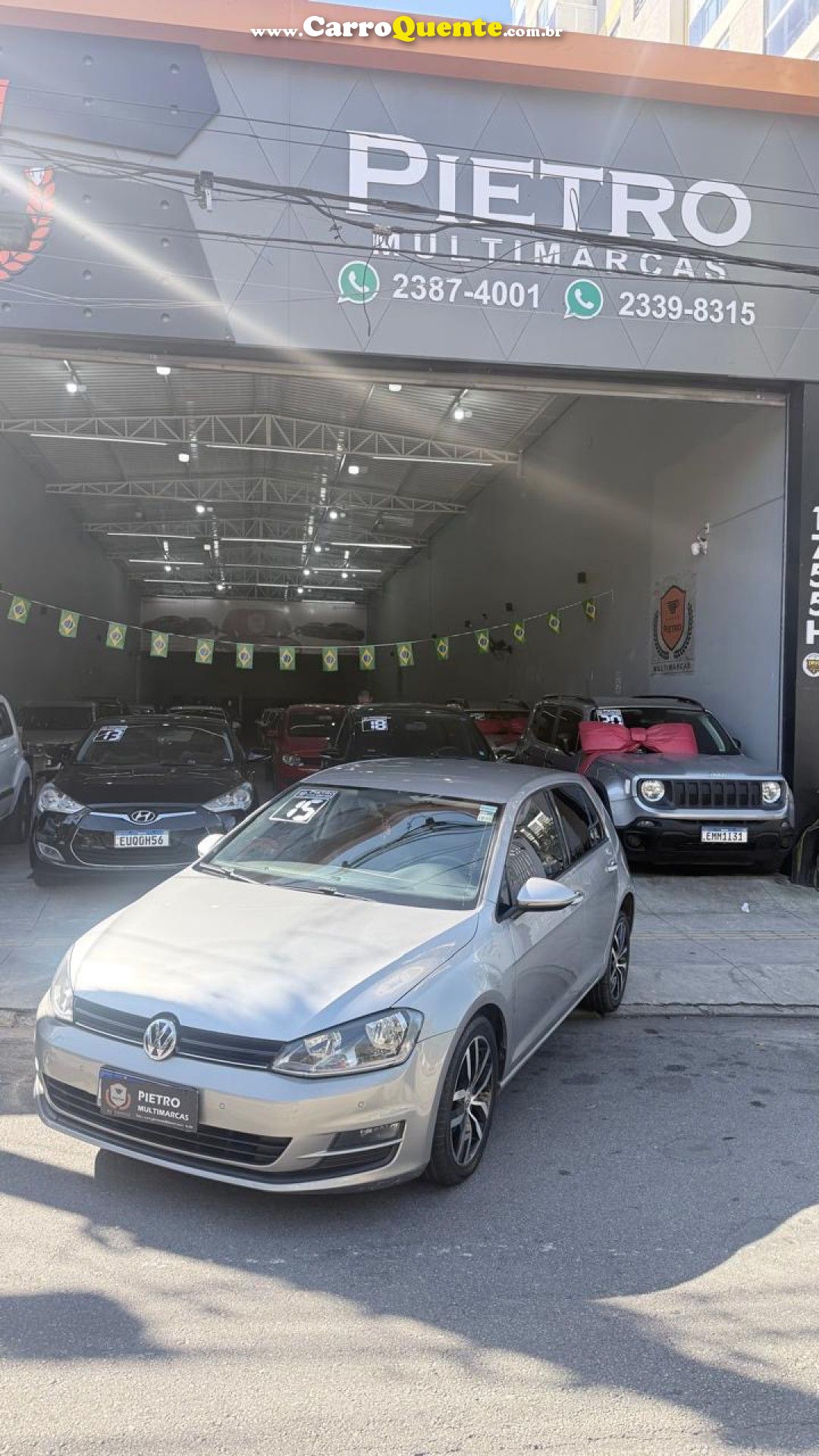 VOLKSWAGEN   GOLF COMFORTLINE 1.4 TSI 140CV AUT.   PRATA 2015 1.4 GASOLINA - Loja