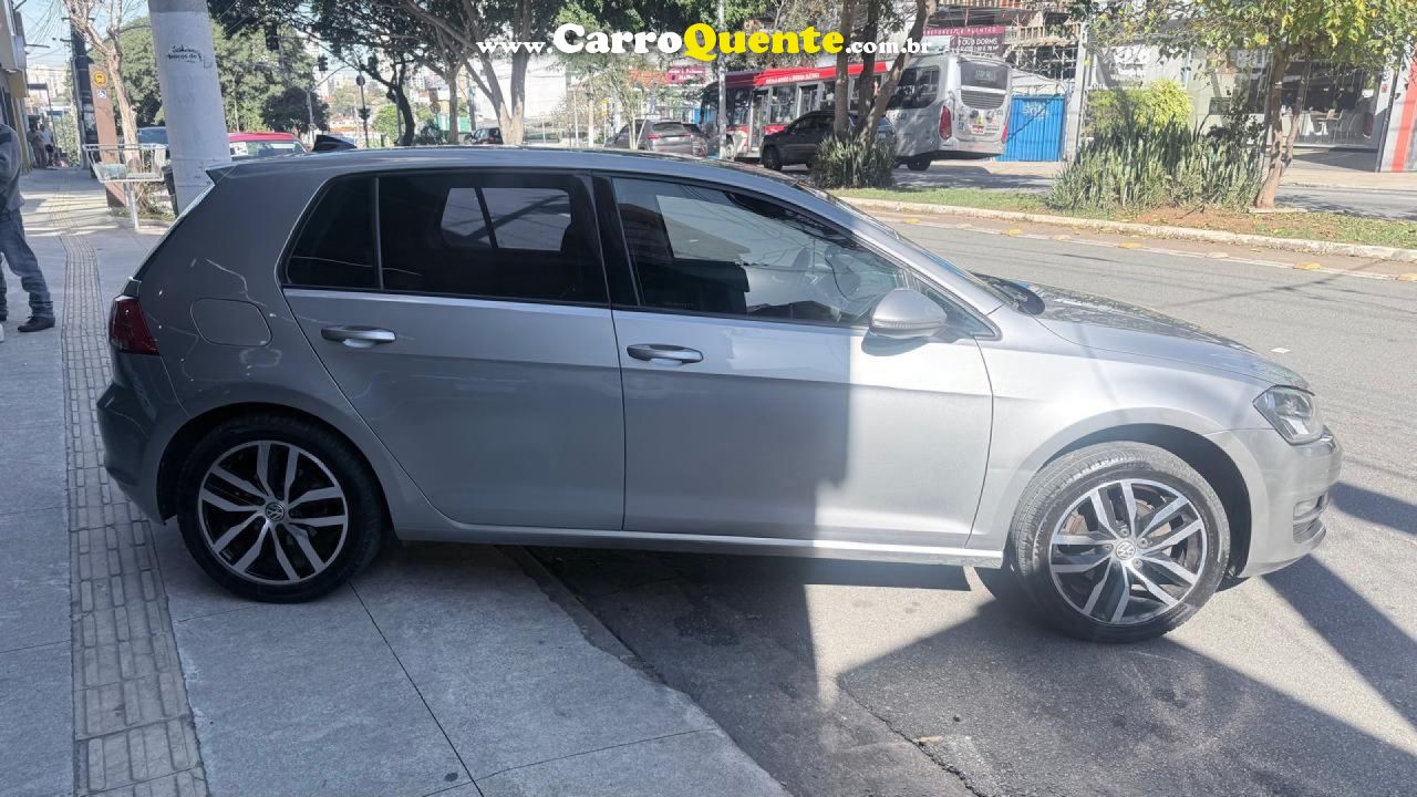 VOLKSWAGEN   GOLF COMFORTLINE 1.4 TSI 140CV AUT.   PRATA 2015 1.4 GASOLINA - Loja