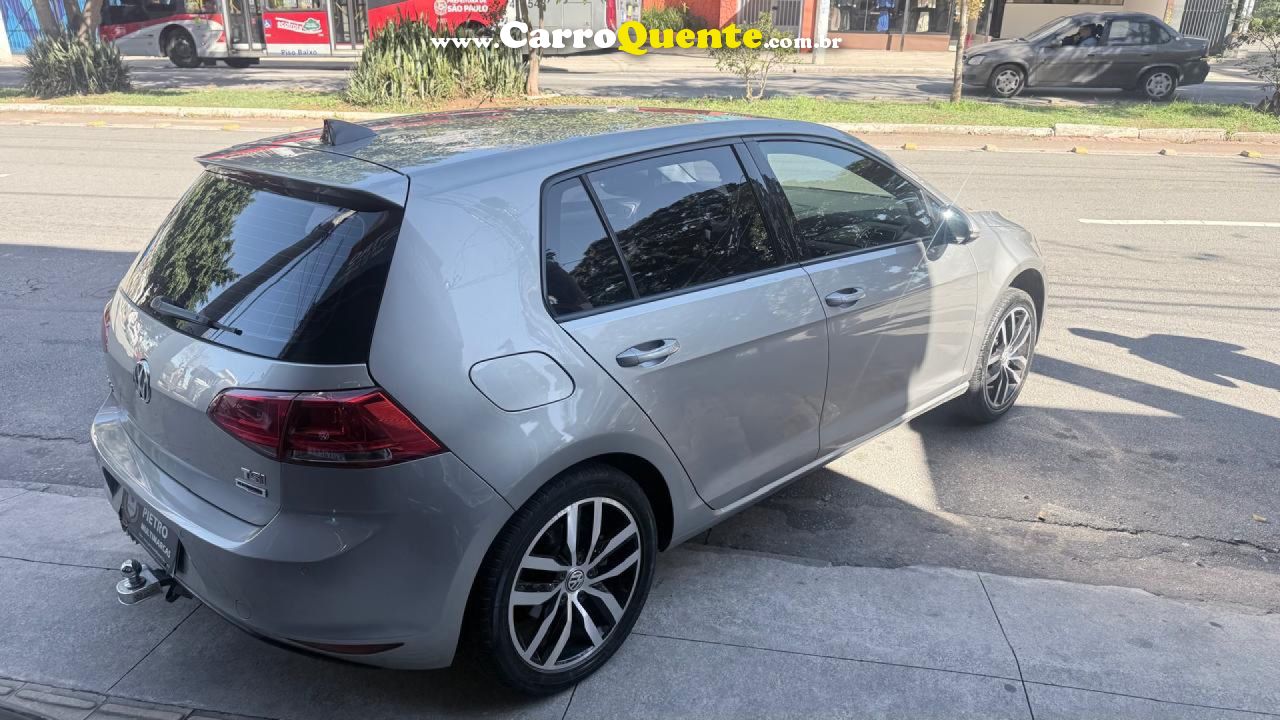 VOLKSWAGEN   GOLF COMFORTLINE 1.4 TSI 140CV AUT.   PRATA 2015 1.4 GASOLINA - Loja