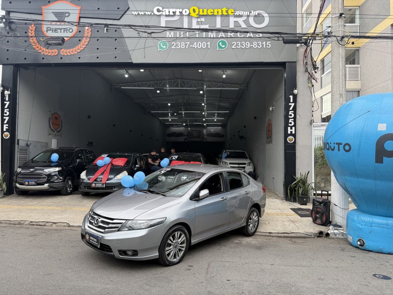 HONDA   CITY SEDAN LX 1.5 FLEX 16V 4P AUT.   CINZA 2014 1.5 FLEX - Loja