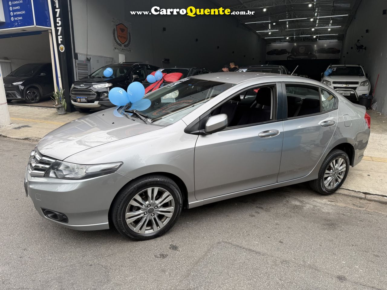 HONDA   CITY SEDAN LX 1.5 FLEX 16V 4P AUT.   CINZA 2014 1.5 FLEX - Loja