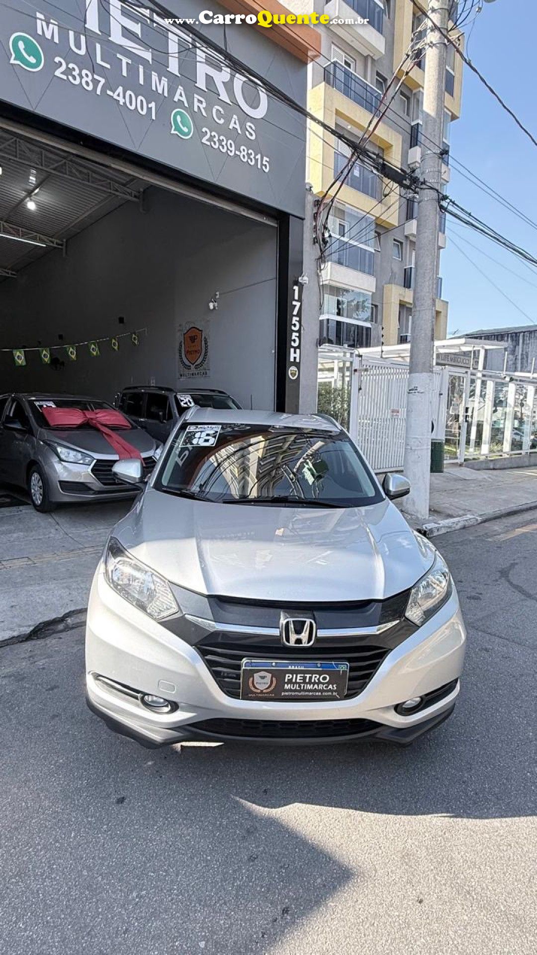 HONDA   HR-V EX 1.8 FLEXONE 16V 5P AUT.   PRATA 2016 1.8 FLEX - Loja
