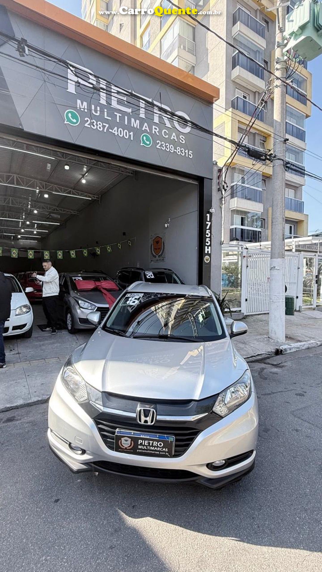 HONDA   HR-V EX 1.8 FLEXONE 16V 5P AUT.   PRATA 2016 1.8 FLEX - Loja