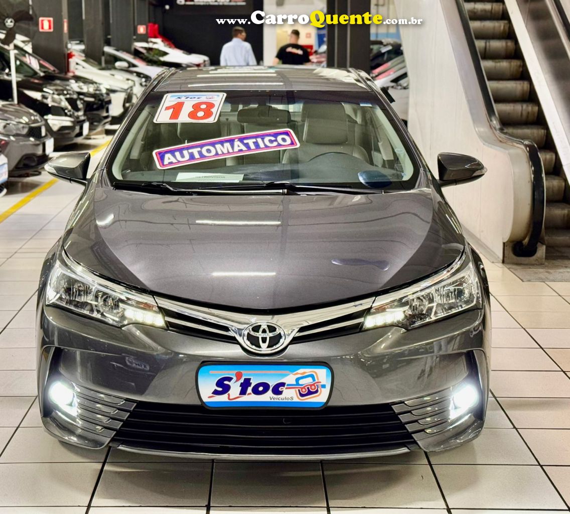 TOYOTA   COROLLA XEI 2.0 FLEX 16V AUT.   CINZA 2018 2.0 FLEX - Loja