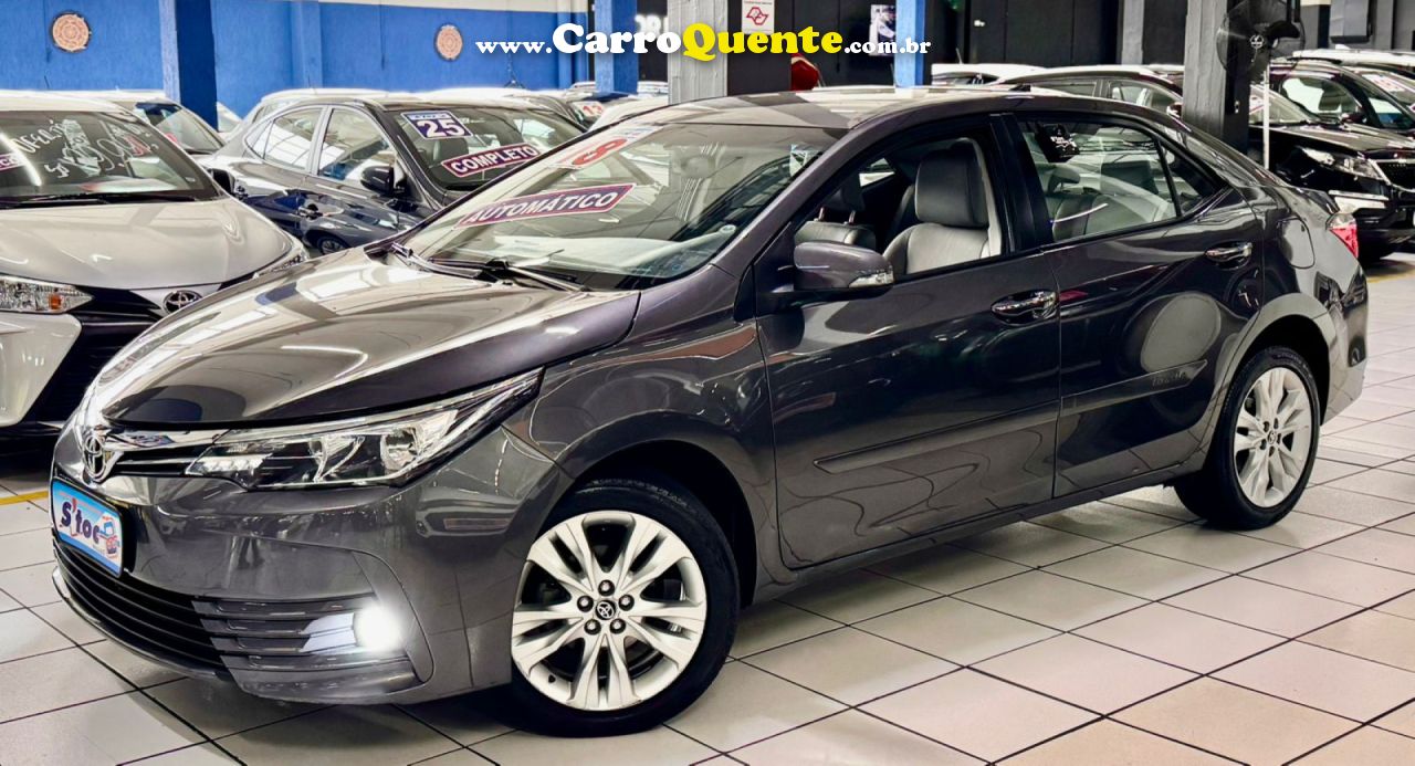 TOYOTA   COROLLA XEI 2.0 FLEX 16V AUT.   CINZA 2018 2.0 FLEX - Loja