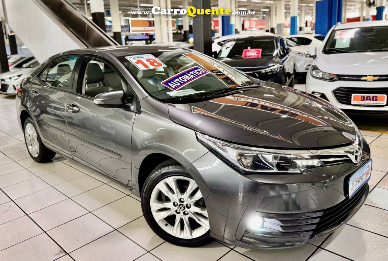 TOYOTA   COROLLA XEI 2.0 FLEX 16V AUT.   CINZA 2018 2.0 FLEX - Loja