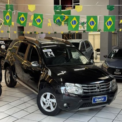 RENAULT   DUSTER DYNAMIQUE 2.0 FLEX 16V AUT.   PRETO 2014 2.0 FLEX