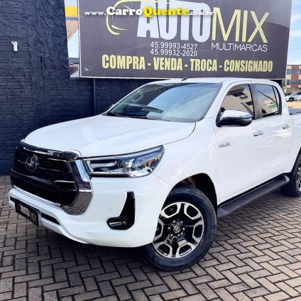 TOYOTA   HILUX CD SRX 4X4 2.8 TDI 16V DIESEL AUT.   BRANCO 2021 2.8 DIESEL