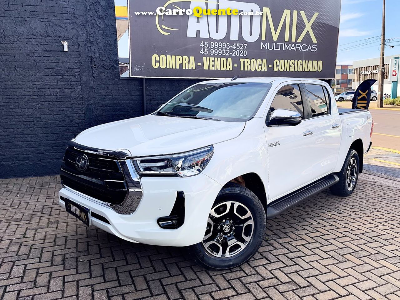 TOYOTA   HILUX CD SRX 4X4 2.8 TDI 16V DIESEL AUT.   BRANCO 2021 2.8 DIESEL - Loja