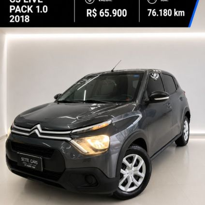 CITROËN   C3 LIVE PACK 1.0 FLEX 6V 5P MEC.   CINZA 2024 1.0 FLEX