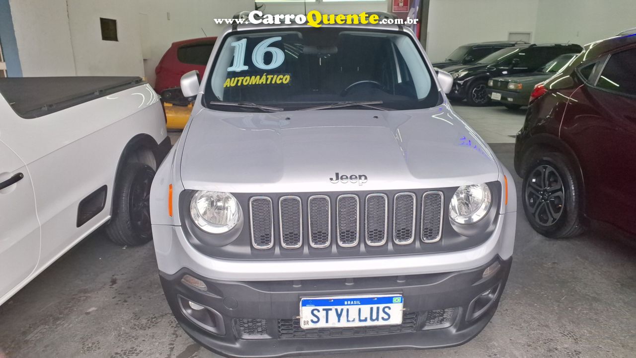 JEEP   RENEGADE LONGITUDE 1.8 4X2 FLEX 16V AUT.   PRATA 2016 1.8 FLEX - Loja
