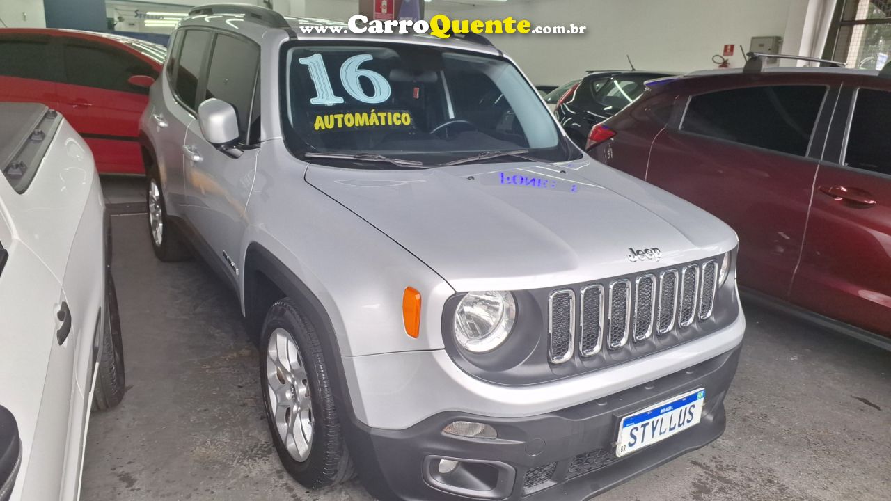 JEEP   RENEGADE LONGITUDE 1.8 4X2 FLEX 16V AUT.   PRATA 2016 1.8 FLEX - Loja