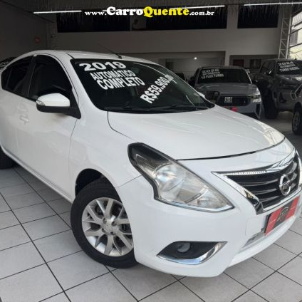NISSAN   VERSA SV 1.6 16V FLEXSTART 4P AUT.   BRANCO 2019 1.6 GASOLINA