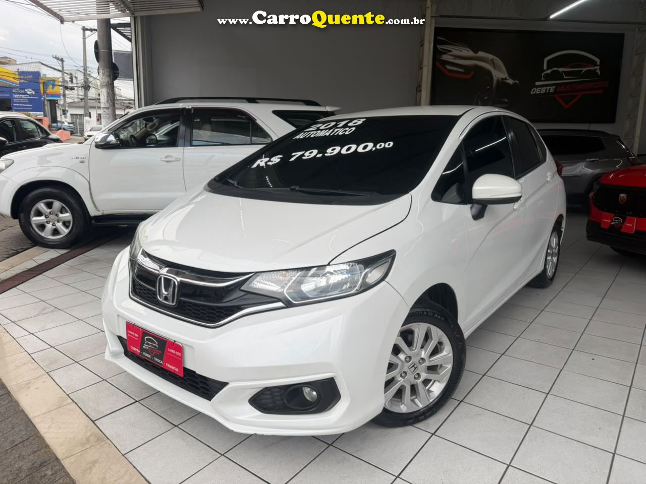 HONDA   FIT LX 1.5 FLEXONE 16V 5P AUT.   BRANCO 2018 1.5 GASOLINA - Loja