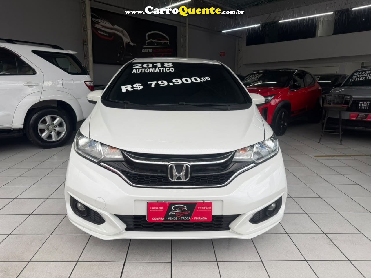 HONDA   FIT LX 1.5 FLEXONE 16V 5P AUT.   BRANCO 2018 1.5 GASOLINA - Loja
