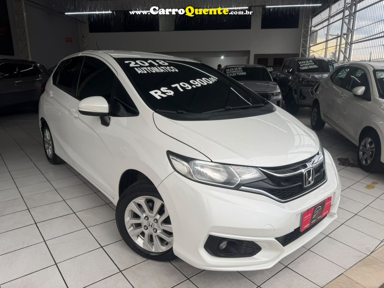 HONDA   FIT LX 1.5 FLEXONE 16V 5P AUT.   BRANCO 2018 1.5 GASOLINA - Loja