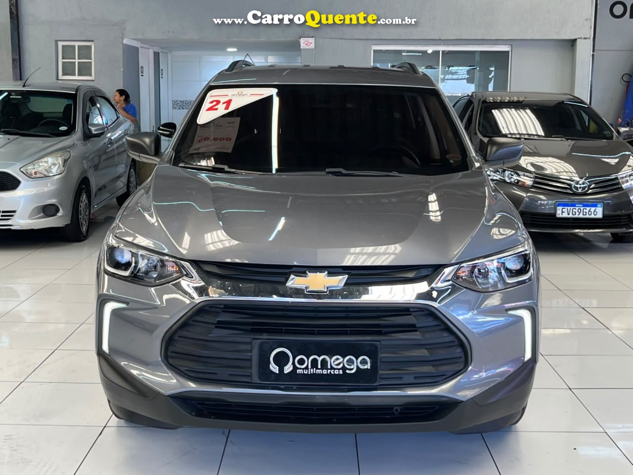 CHEVROLET   TRACKER 1.0 TURBO 12V FLEX AUT.    CINZA 2021 1.0 FLEX - Loja