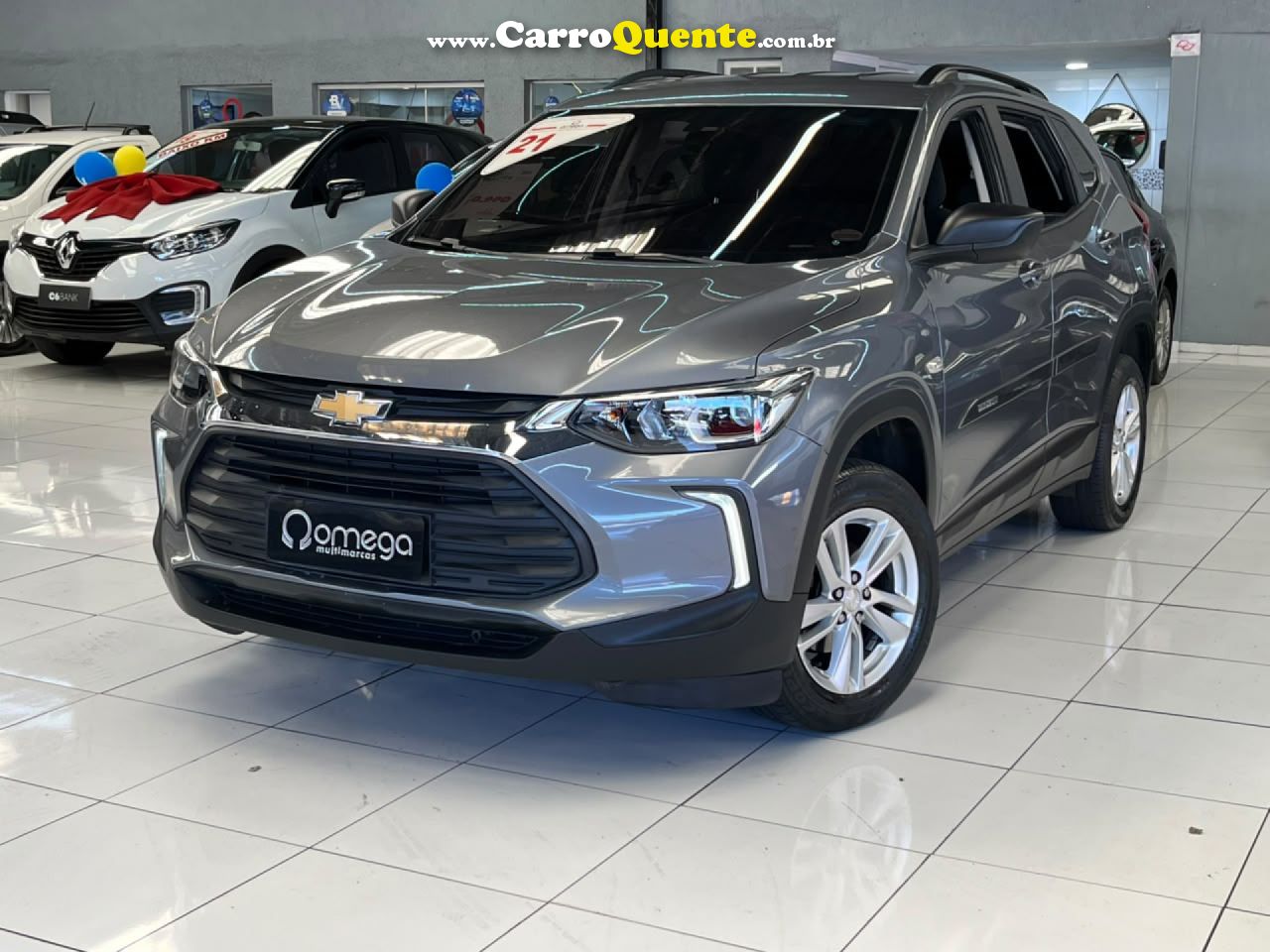 CHEVROLET   TRACKER 1.0 TURBO 12V FLEX AUT.    CINZA 2021 1.0 FLEX - Loja