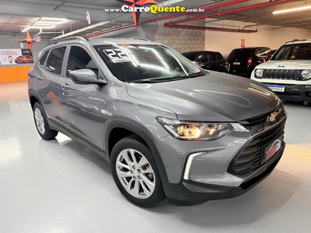 CHEVROLET   TRACKER LTZ 1.0 TURBO 12V FLEX AUT.   CINZA 2022 1.0 FLEX - Loja