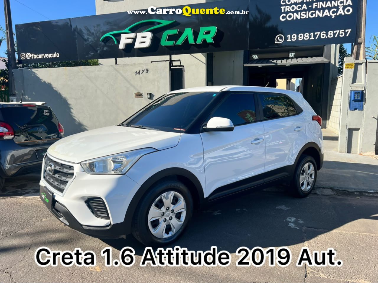 HYUNDAI   CRETA ATTITUDE 1.6 16V FLEX AUT.   BRANCO 2019 1.6 FLEX - Loja