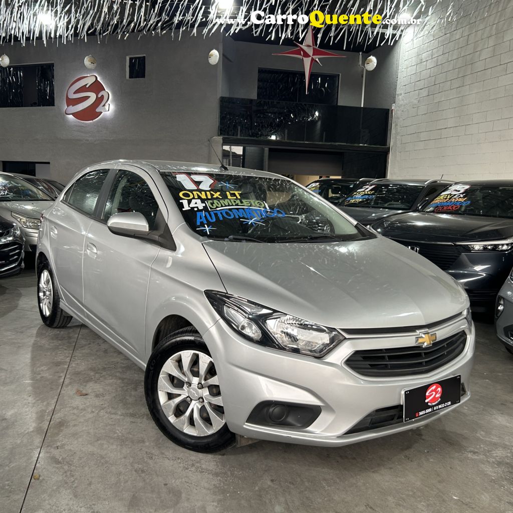 CHEVROLET   ONIX HATCH LT 1.4 8V FLEXPOWER 5P AUT.   PRATA 2017 1.4 FLEX - Loja